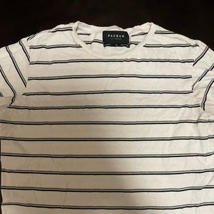 Pacsun white/black striped mens Large shirt